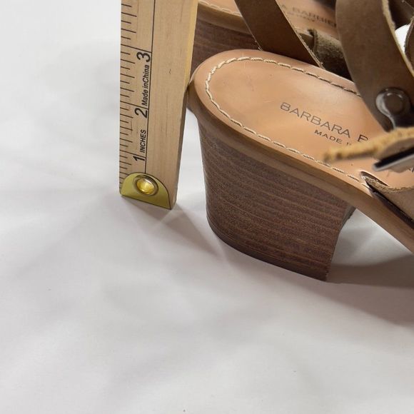 Barbara Barbieri saddle leather stacked heel sandals 9 - Picture 10 of 10